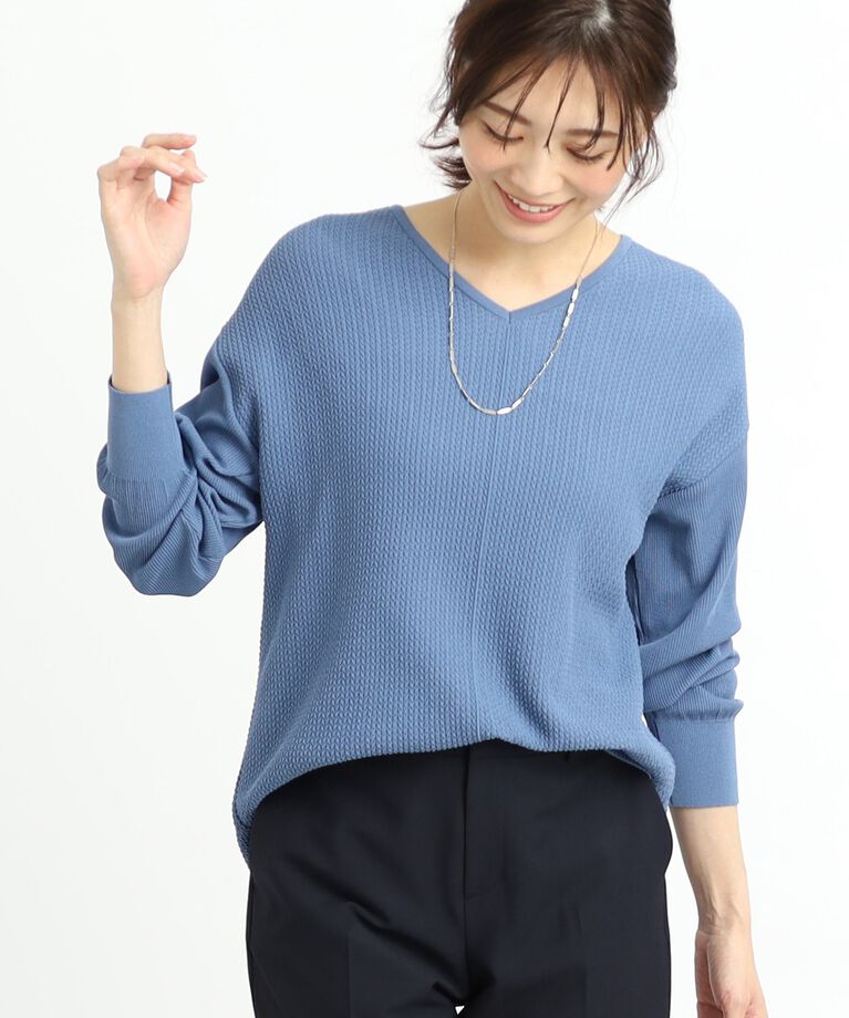 Reflect「【春SALE／WEB先行カラーあり／ヒップ周りカバー】オフボディニット」|ニット・セーター|