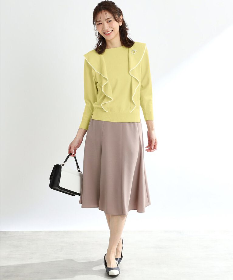Reflect「【春SALE】ラッフルフリルプルオーバーニット」|ニット・セーター|