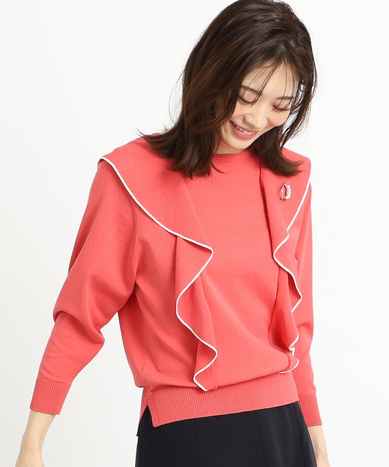 Reflect「【春SALE】ラッフルフリルプルオーバーニット」|ニット・セーター|