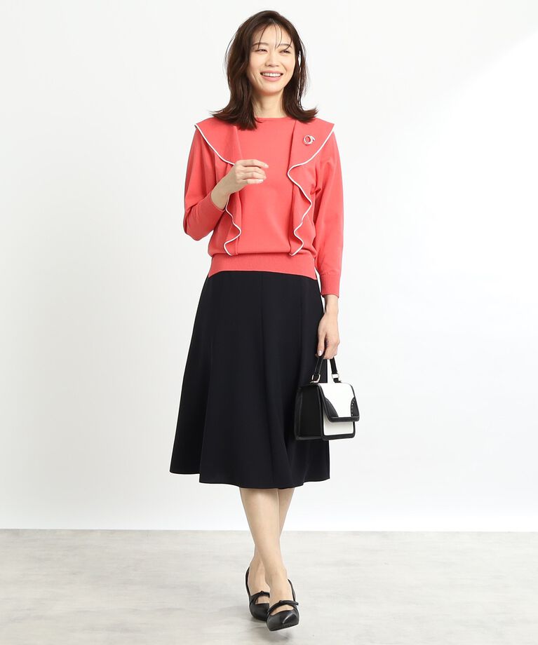 Reflect「【春SALE】ラッフルフリルプルオーバーニット」|ニット・セーター|