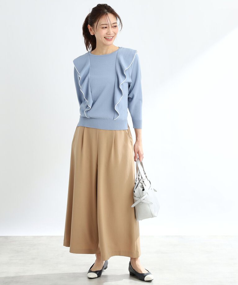 Reflect「【春SALE】ラッフルフリルプルオーバーニット」|ニット・セーター|