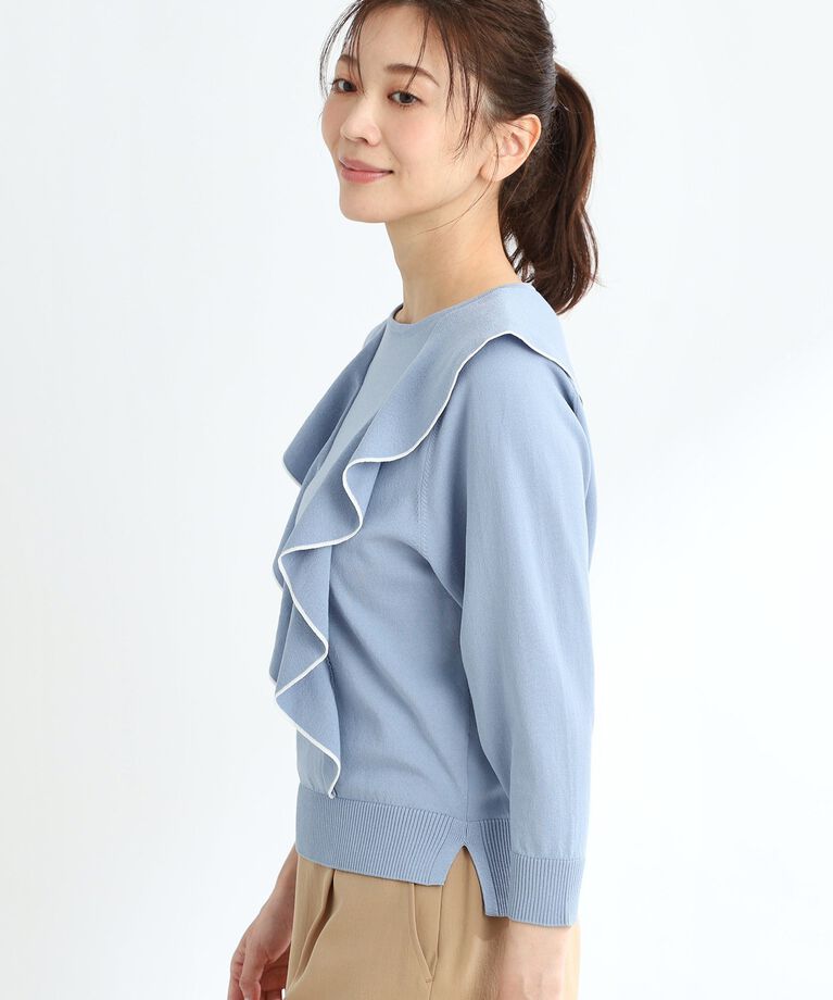 Reflect「【春SALE】ラッフルフリルプルオーバーニット」|ニット・セーター|