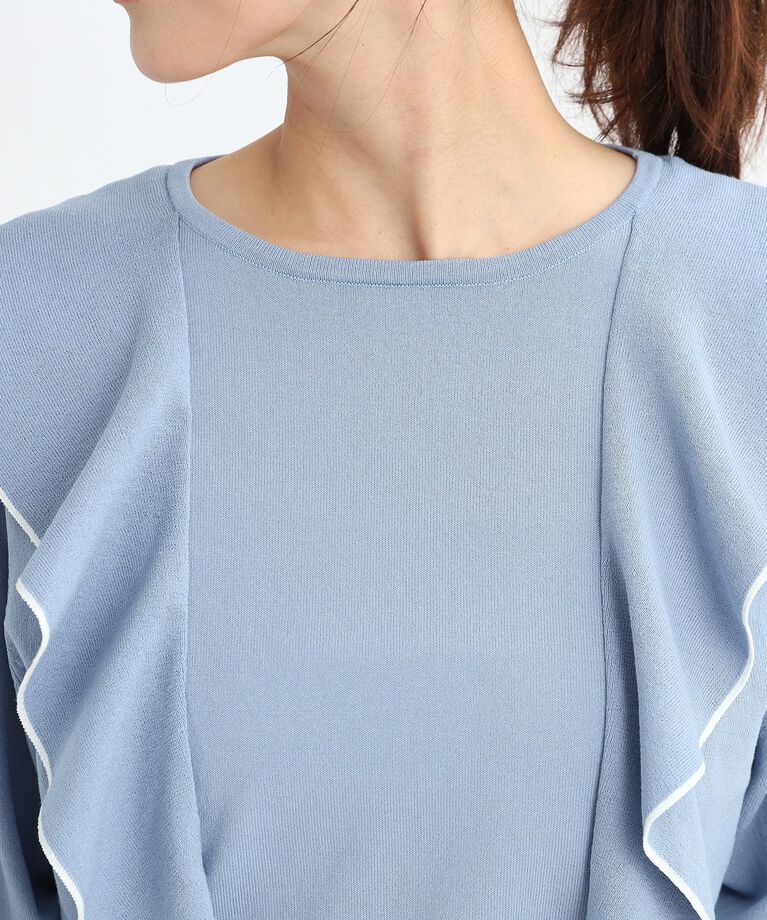 Reflect「【春SALE】ラッフルフリルプルオーバーニット」|ニット・セーター|