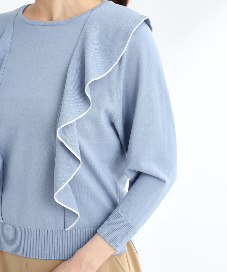 Reflect「【春SALE】ラッフルフリルプルオーバーニット」|ニット・セーター|