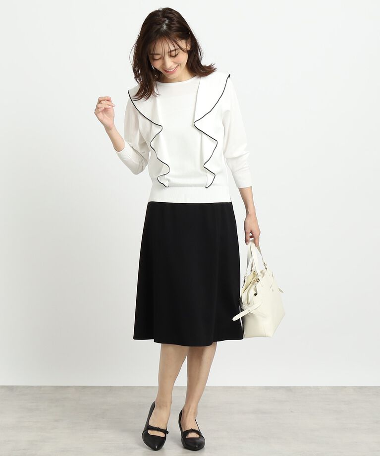 Reflect「【春SALE】ラッフルフリルプルオーバーニット」|ニット・セーター|