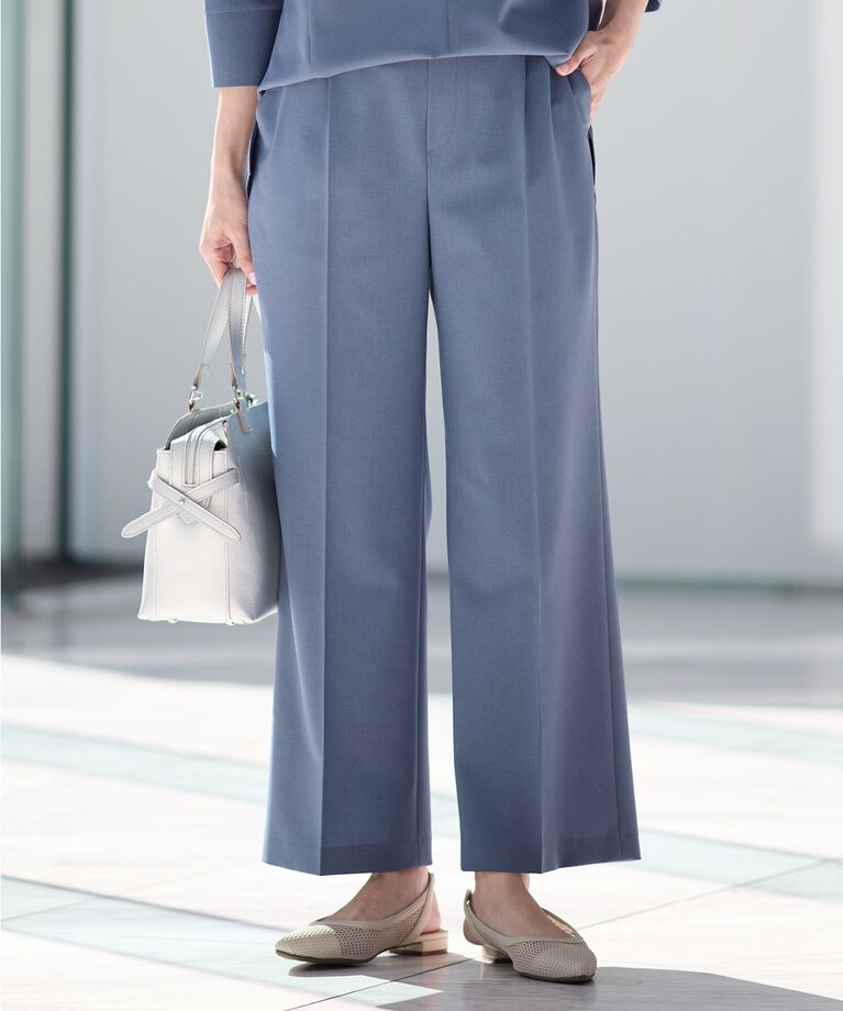 Reflect「【接触冷感／マシンウォッシュ可／セットアップ可能】ストレートシルエットパンツ」|その他|ブルー(093)