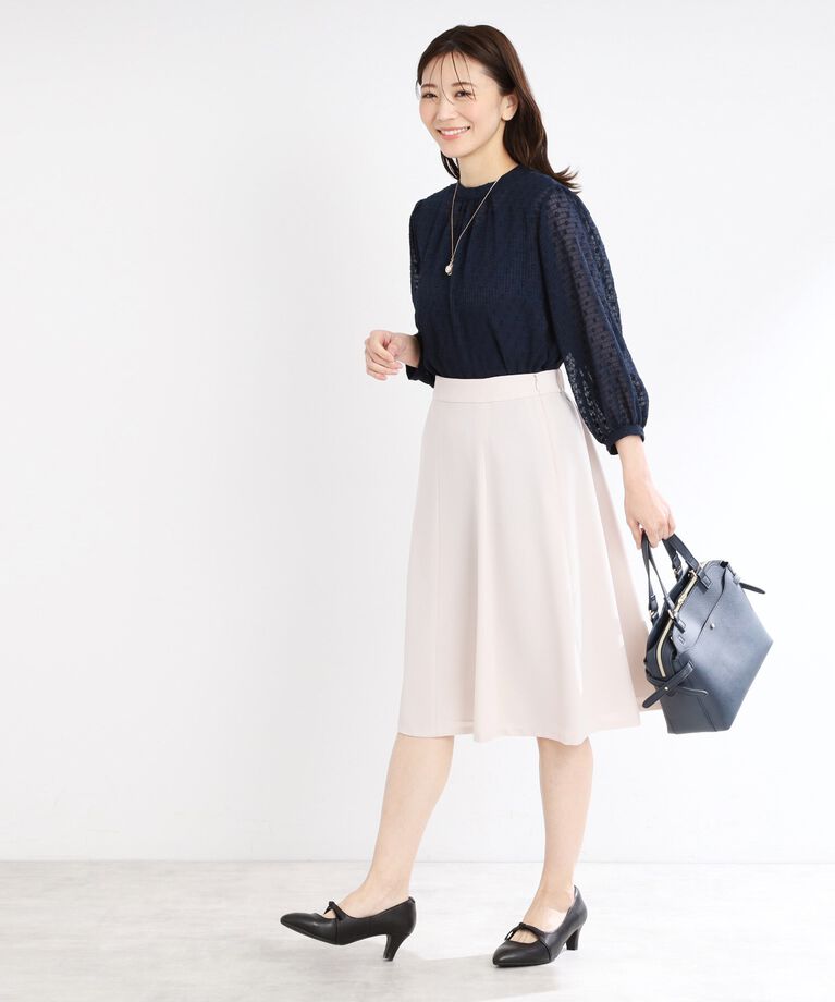 Reflect「【手洗い可】ロングシルエットブラウス」|シャツ・ブラウス|