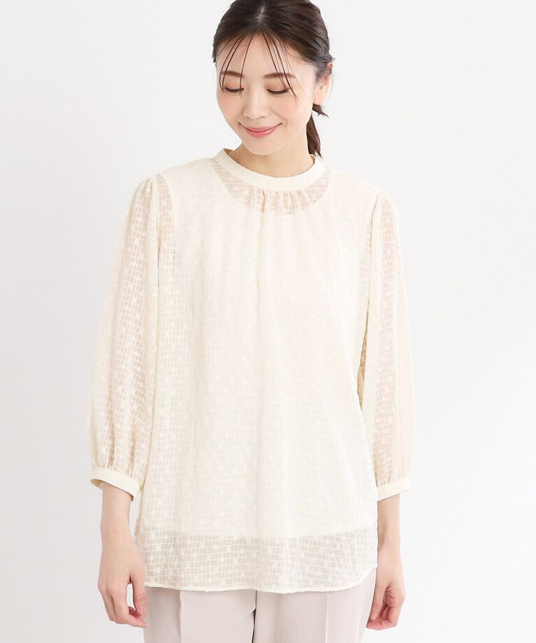 Reflect「【手洗い可】ロングシルエットブラウス」|シャツ・ブラウス|