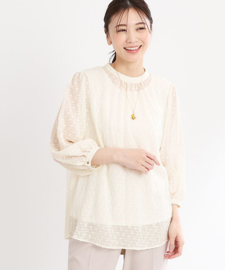 Reflect「【手洗い可】ロングシルエットブラウス」|シャツ・ブラウス|