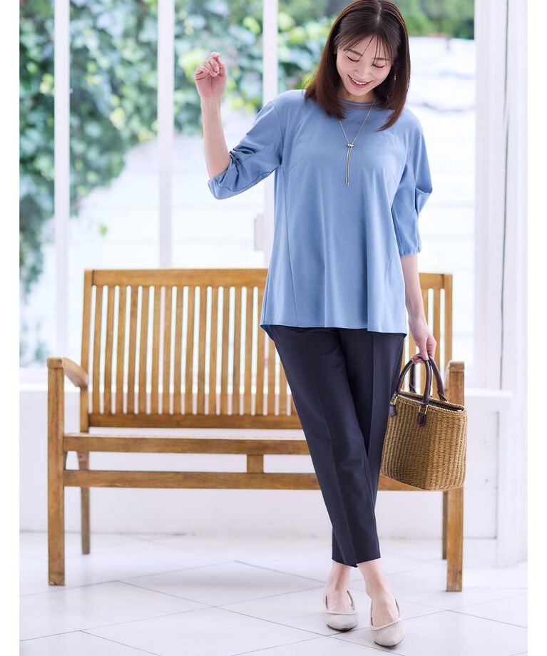 Reflect「【接触冷感／洗える】六分袖ジャージプルオーバー」|Tシャツ・カットソー|