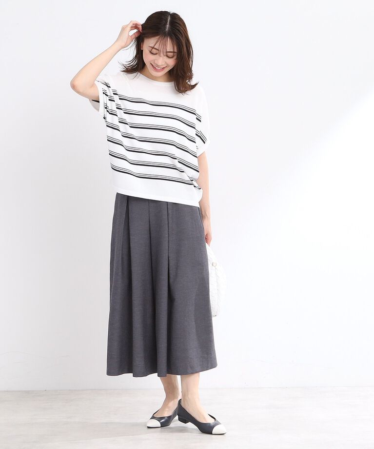 Reflect「【UVカット／接触冷感／洗える】タックスカート風ワイドパンツ」|その他|