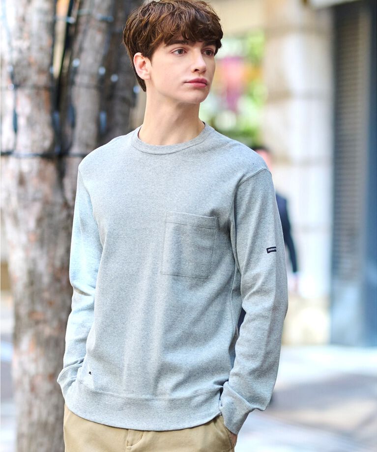 DRESSTERIOR「【Safari12月号掲載】エクスクルーシブフライスロングTシャツ」|Tシャツ・カットソー|グレー(012)