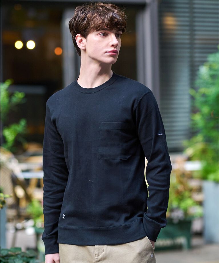 DRESSTERIOR「【Safari12月号掲載】エクスクルーシブフライスロングTシャツ」|Tシャツ・カットソー|ブラック(019)