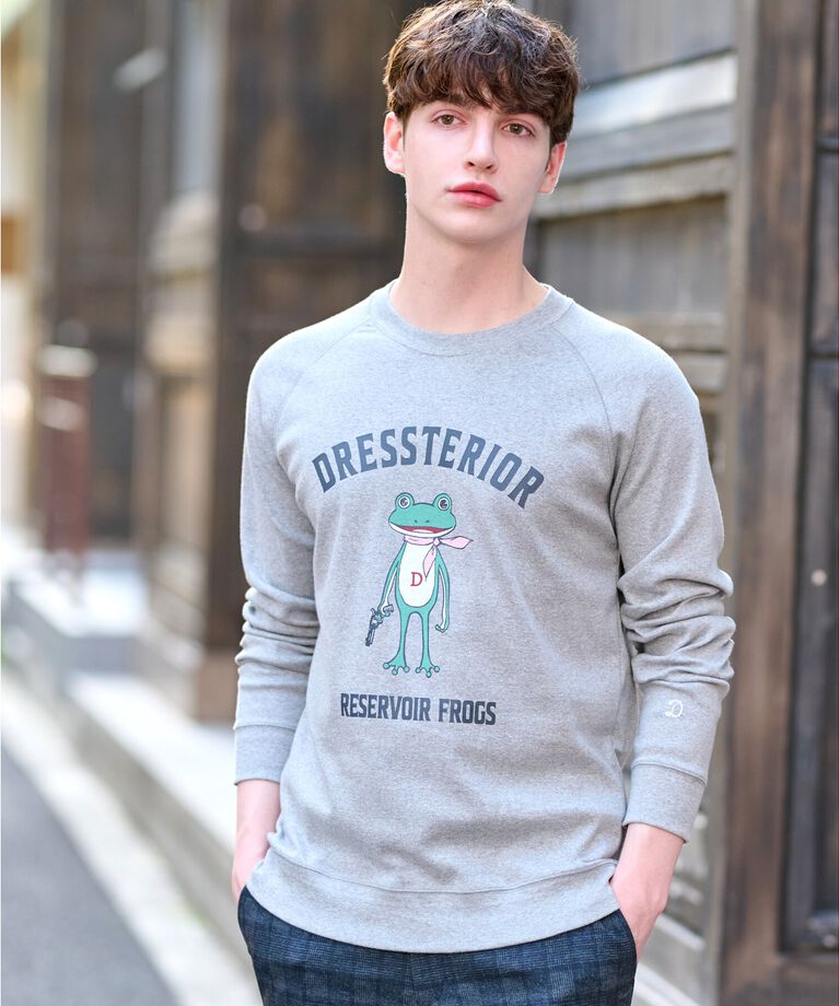 DRESSTERIOR「フロッグラグランフライスロングTシャツ」|Tシャツ・カットソー|グレー(012)