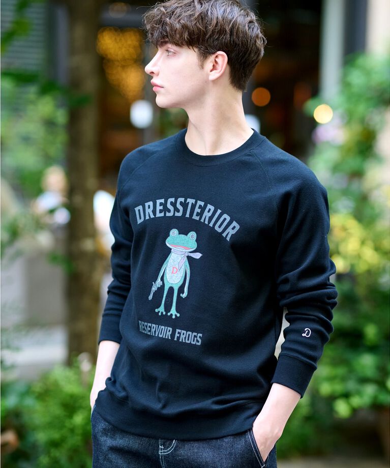 DRESSTERIOR「フロッグラグランフライスロングTシャツ」|Tシャツ・カットソー|ブラック(019)