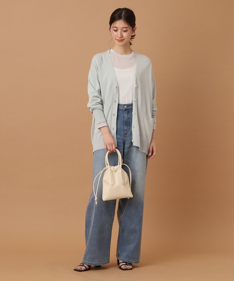 DRESSTERIOR「【大人百花春号掲載 モデル美香さん着用】ヴィンテージ加工ワイドデニムパンツ」|デニム|