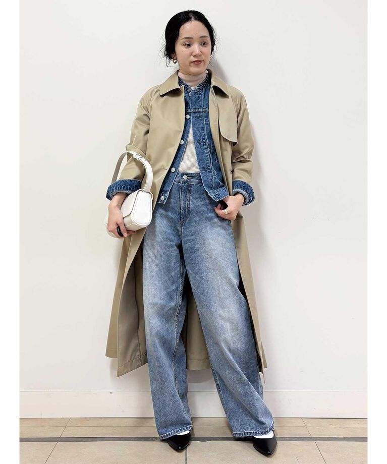 DRESSTERIOR「【大人百花春号掲載 モデル美香さん着用】ヴィンテージ加工ワイドデニムパンツ」|デニム|
