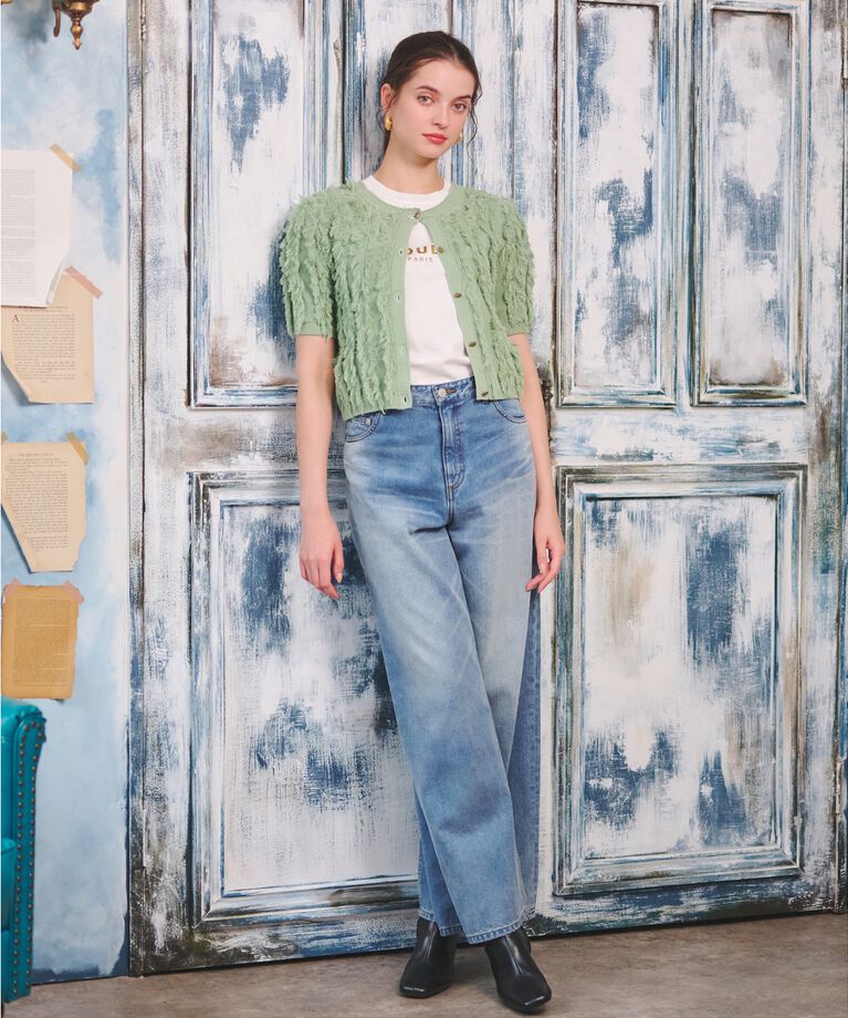 DRESSTERIOR「【大人百花春号掲載 モデル美香さん着用】ヴィンテージ加工ワイドデニムパンツ」|デニム|