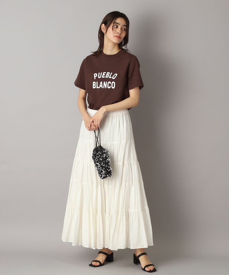 DRESSTERIOR「【大人百花春号掲載 モデル美香さん着用】洗える/コットンボイルティアードスカート」|スカート|
