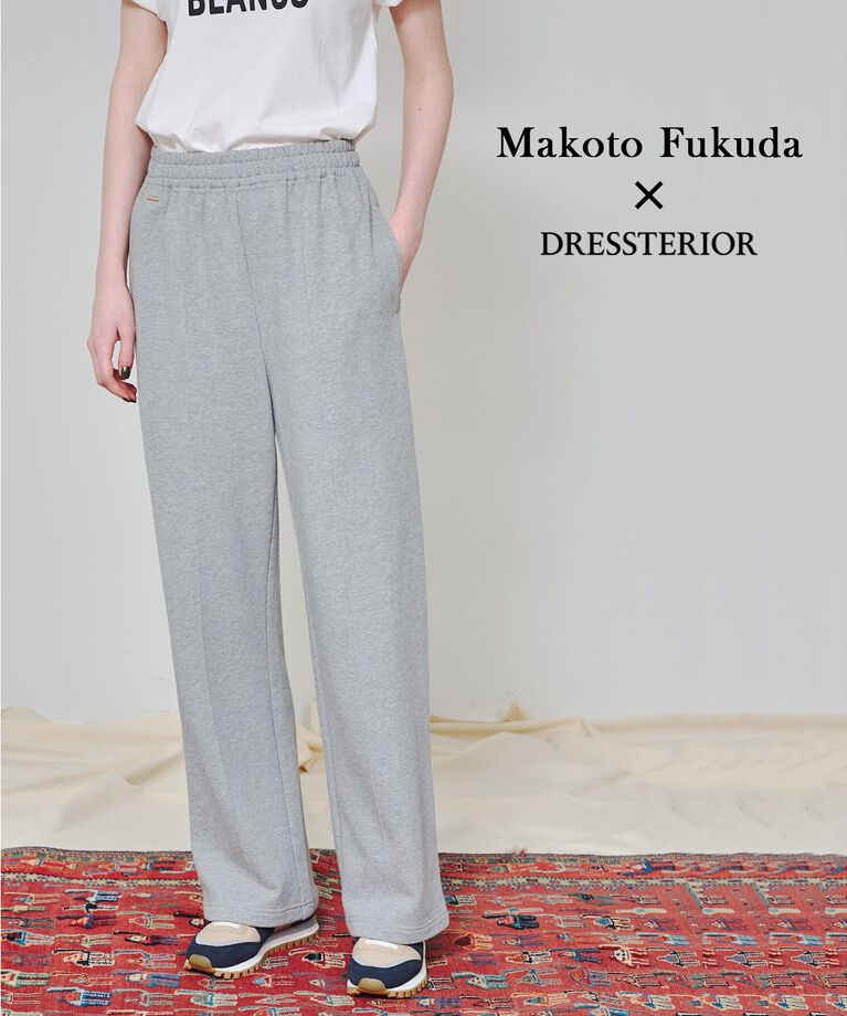 DRESSTERIOR「【スタイリスト福田麻琴さんコラボ】センターシームワイドスウェットパンツ」|その他|グレー(012)