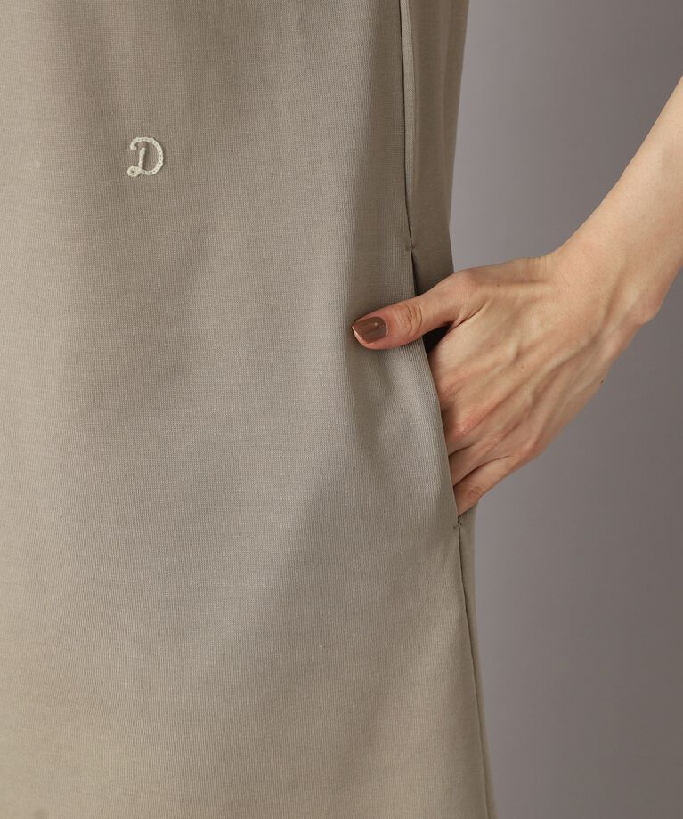 DRESSTERIOR「【カットソー素材/ポケット付き】フレンチスリーブコットンジャージワンピース」|ワンピース|