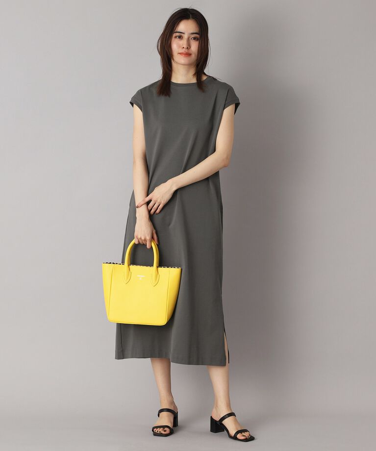 DRESSTERIOR「【カットソー素材/ポケット付き】フレンチスリーブコットンジャージワンピース」|ワンピース|