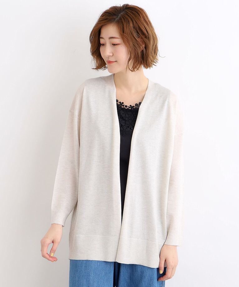 grove「【洗える】ベーシックロングカーディガン」|カーディガン|