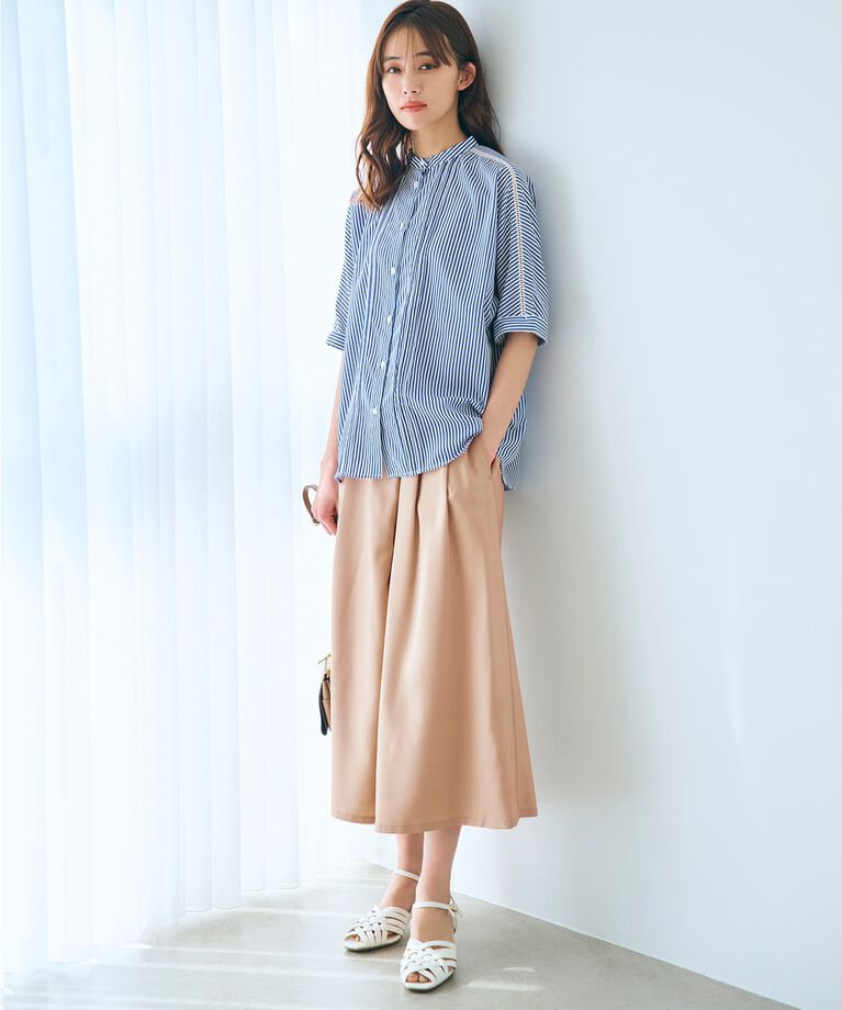 grove「【イージーケア・UVカット・接触冷感】ピンタックドルマンシャツブラウス」|シャツ・ブラウス|