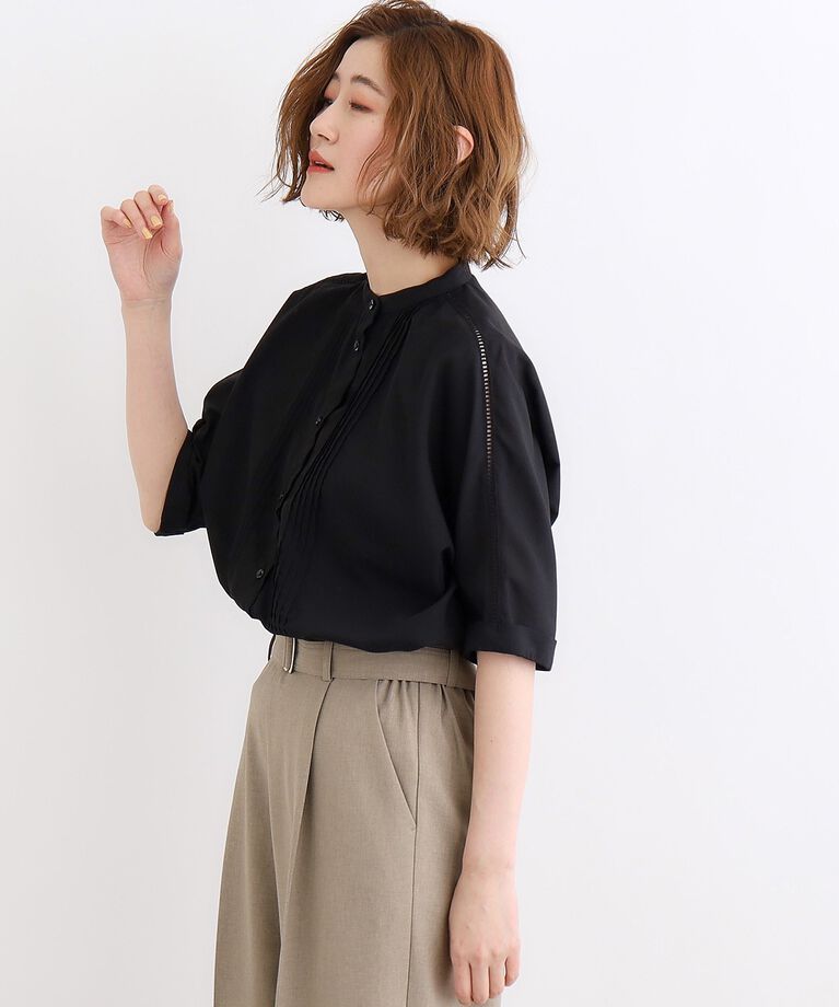 grove「【イージーケア・UVカット・接触冷感】ピンタックドルマンシャツブラウス」|シャツ・ブラウス|