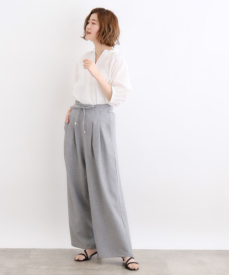 grove「【洗濯機で洗える・UVカット・接触冷感】ランタンスリーブシャツブラウス」|シャツ・ブラウス|