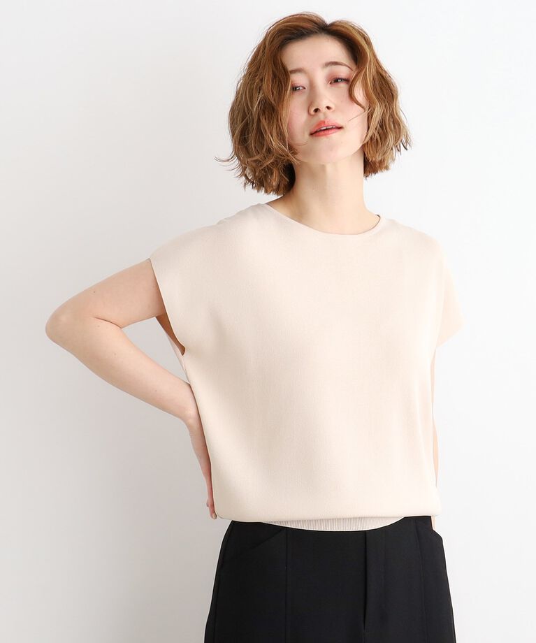 grove「【夏に嬉しい機能付き】やわらかドライタッチフレンチスリーブニット」|ニット・セーター|