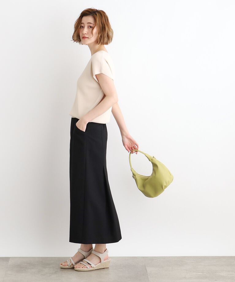 grove「【夏に嬉しい機能付き】やわらかドライタッチフレンチスリーブニット」|ニット・セーター|