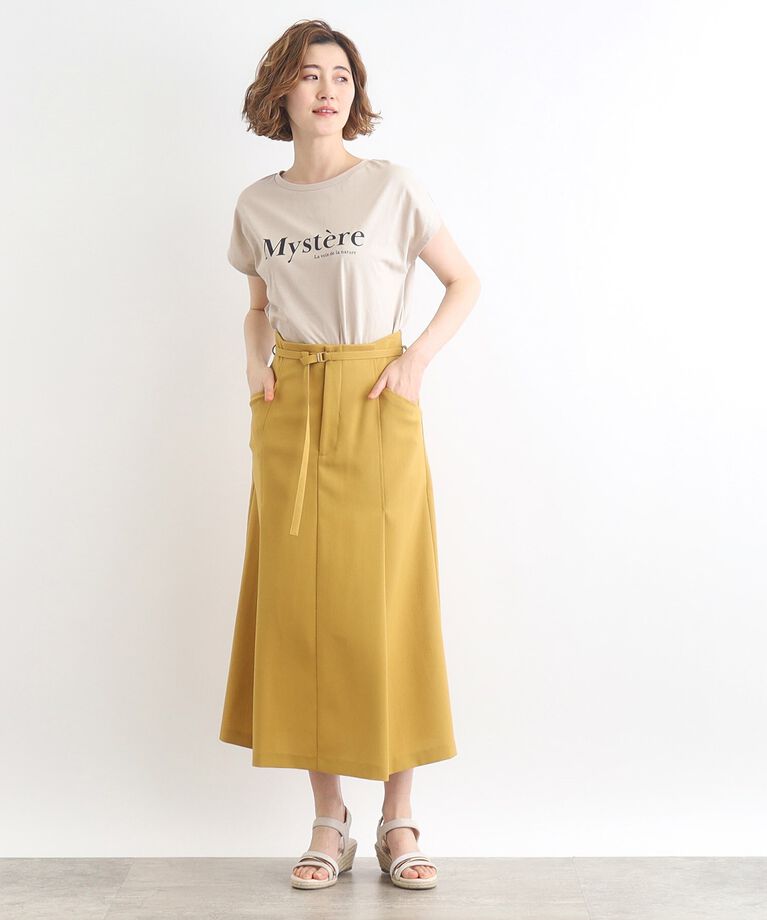 grove「＜接触冷感・UVカット・ご自宅で洗える＞ロゴプリントフレンチTシャツ」|Tシャツ・カットソー|