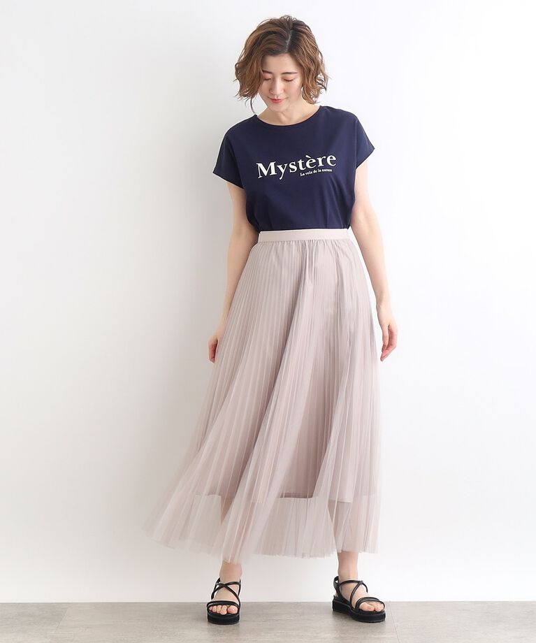 grove「＜接触冷感・UVカット・ご自宅で洗える＞ロゴプリントフレンチTシャツ」|Tシャツ・カットソー|