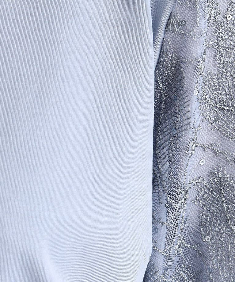 grove「【UVカット/接触冷感】スパンコールチュール刺繍袖プルオーバー」|Tシャツ・カットソー|