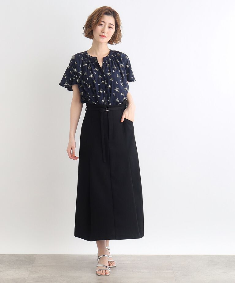 grove「＜ご自宅で洗える＞ヴィンテージサテンスキッパーブラウス」|シャツ・ブラウス|