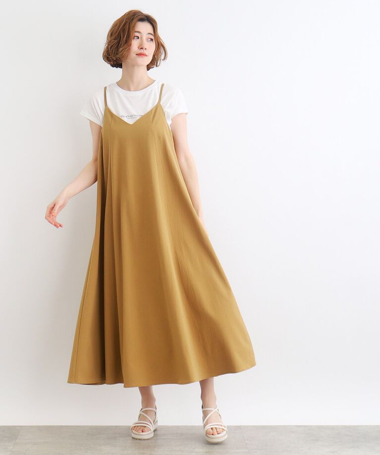 grove「【雑誌掲載】キャミワンピース×ロゴTシャツSET」|ワンピース|
