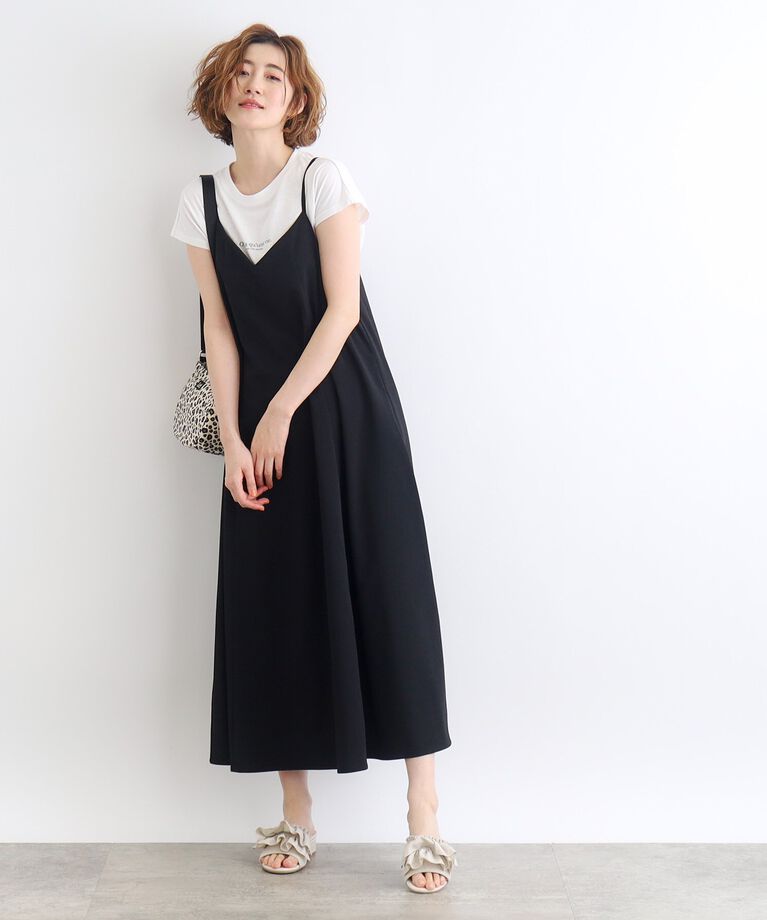grove「【雑誌掲載】キャミワンピース×ロゴTシャツSET」|ワンピース|