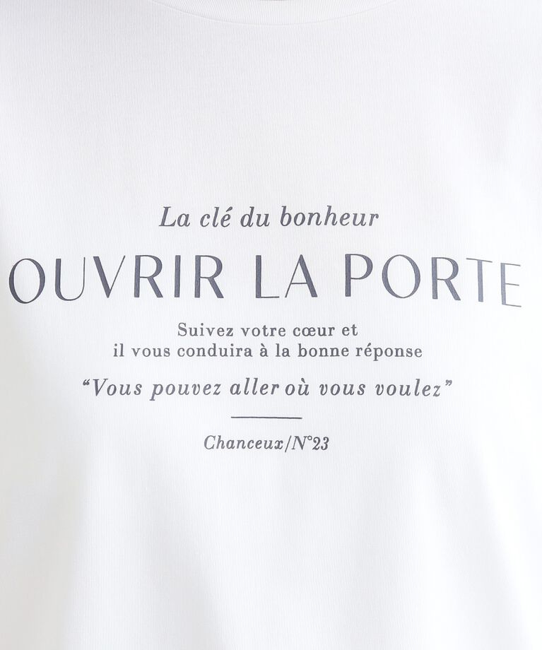 grove「＜接触冷感・UVカット・ご自宅で洗える＞ロゴプリント5分袖Tシャツ」|Tシャツ・カットソー|