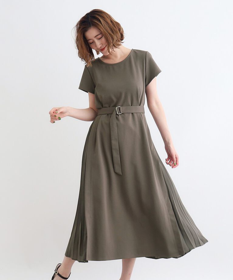 grove「T／Rポンチサイドプリーツワンピース」|ワンピース|