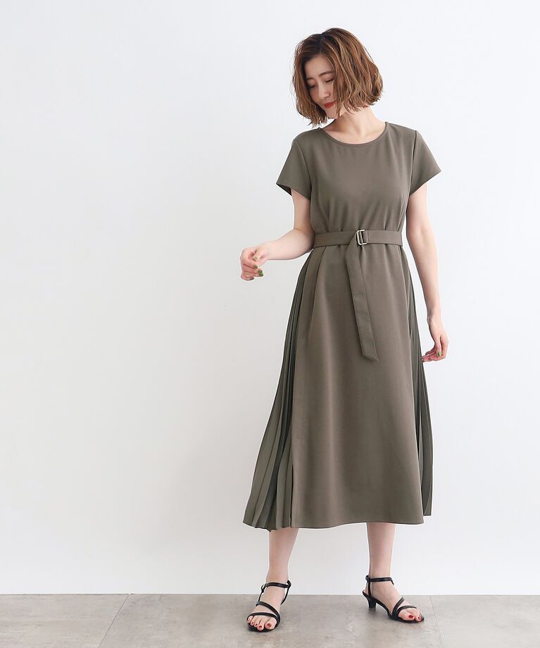 grove「T／Rポンチサイドプリーツワンピース」|ワンピース|