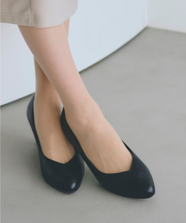 grove「【人間工学】つつまれフィットパンプス【入卒対応可】」|パンプス|スムースブラック(0