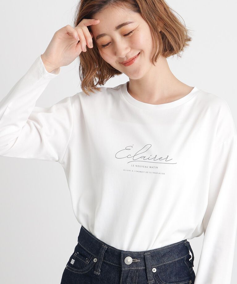 grove「【雑誌掲載】＜UVカット＞ロゴアソートロンT」|Tシャツ・カットソー|