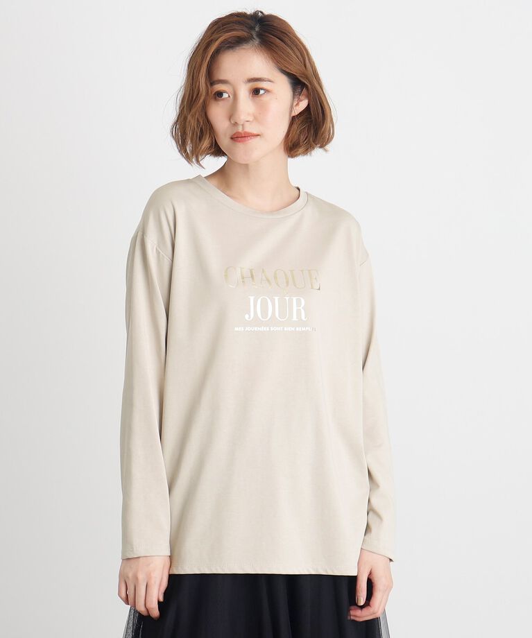 grove「【雑誌掲載】＜UVカット＞ロゴアソートロンT」|Tシャツ・カットソー|