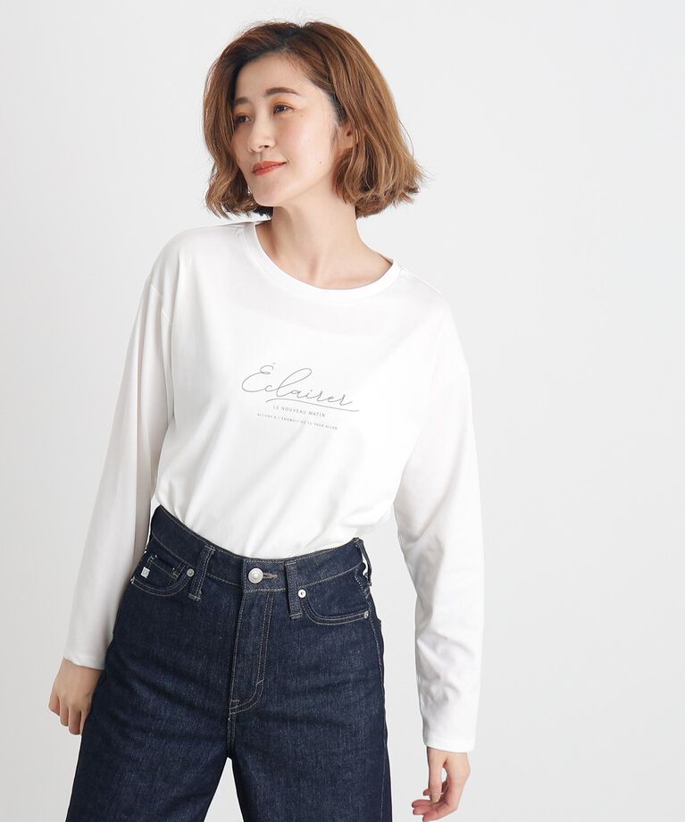 grove「【雑誌掲載】＜UVカット＞ロゴアソートロンT」|Tシャツ・カットソー|