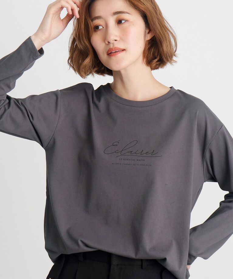 grove「【雑誌掲載】＜UVカット＞ロゴアソートロンT」|Tシャツ・カットソー|