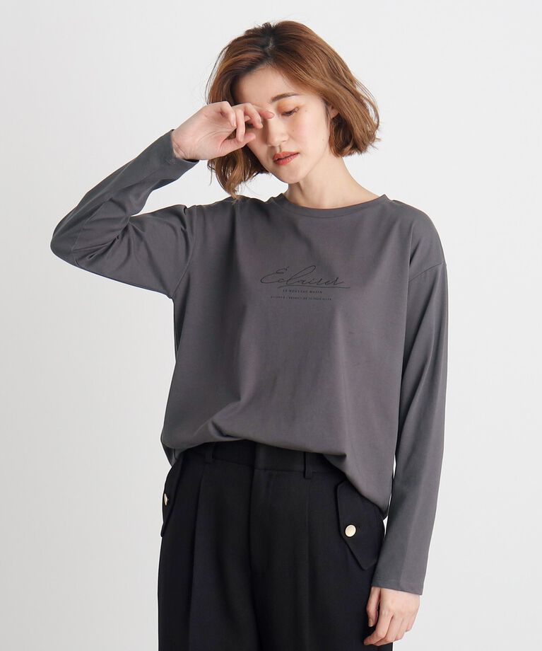 grove「【雑誌掲載】＜UVカット＞ロゴアソートロンT」|Tシャツ・カットソー|