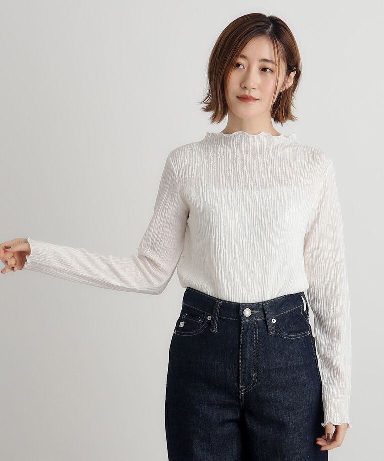 grove「【雑誌掲載】グロッシーシャーリングプルオーバー」|Tシャツ・カットソー|ｵﾌﾎﾜｲﾄ(003)