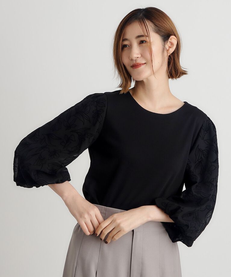 grove「袖フロッキープリントカットプルオーバー」|Tシャツ・カットソー|