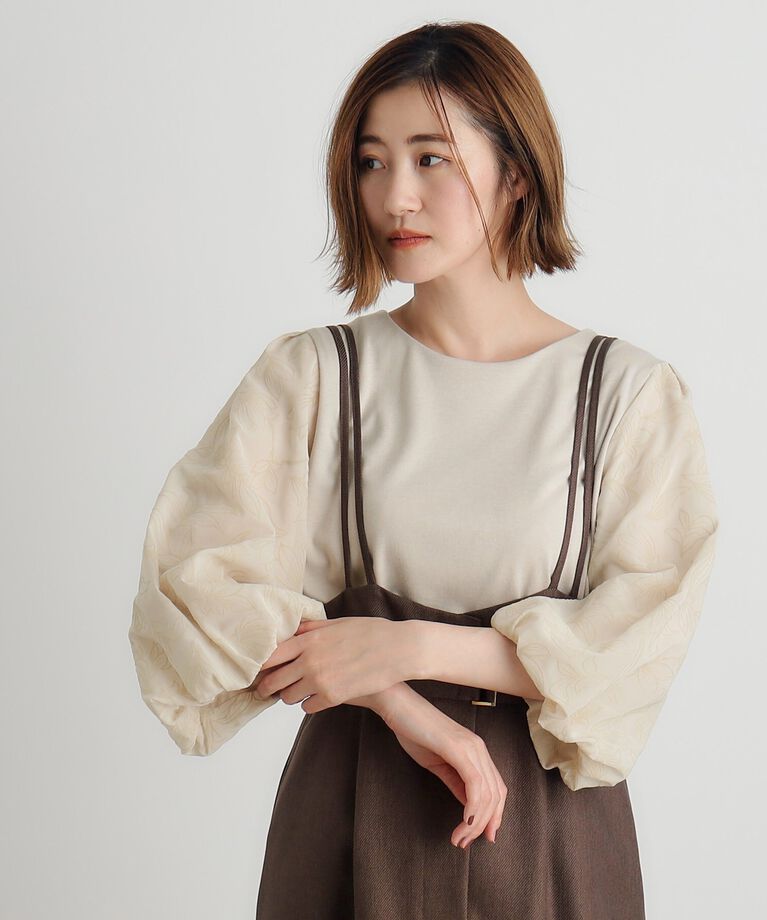 grove「袖フロッキープリントカットプルオーバー」|Tシャツ・カットソー|